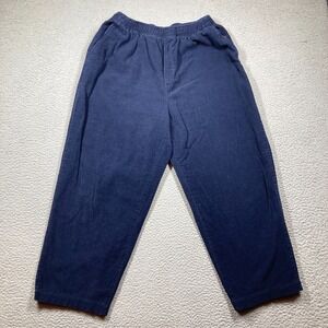 Cabin Creek Pull On‎ Corduroy Pants Womens 16 Petite Navy Blue Straight Relaxed